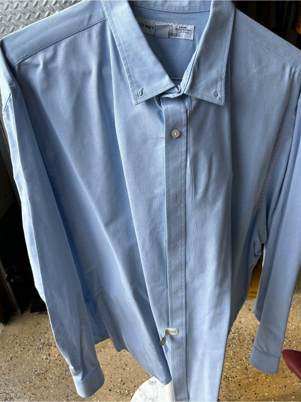 Old Navy Men's Sky Blue Long-Sleeve Dress Shirt